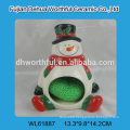 2016 Christmas ornaments ceramic candy holder in snowman shape